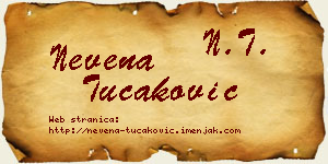 Nevena Tucaković vizit kartica